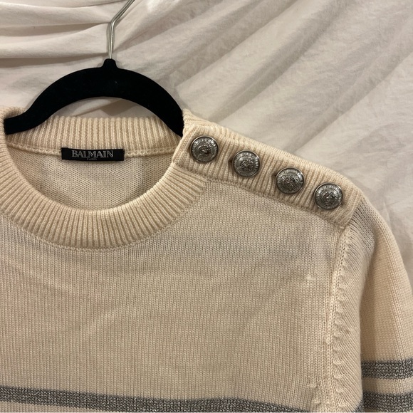 BALMAIN glitter striped sweater - Picture 2 of 5